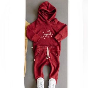 Childhoods Magical on Crimson Trademark Hoodie and Jogger Set